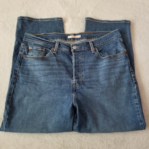 LEVI'S Ribcage Straight Ankle Jean Size 16W - Picture 7 of 15